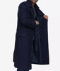Mens Blue Double Breasted Overcoat