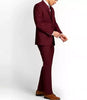 Three Piece Maroon Suit Mens