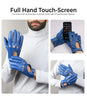 Mens Real Leather Blue Driving Gloves