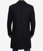 Single Breasted Knee Length Wool Coat Mens