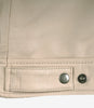 Mens Shirt Collar Beige Leather Jacket