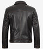 Mens Shirt Collar Vintage Brown Leather Jacket