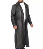 Jackson Mens Black Trench Full Length Leather Coat