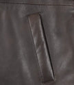 Winchester Distressed Brown Rust Car Coat Mens Shirt Collar Leather Jacket