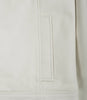 Mens Shirt Collar White Leather Jacket