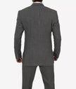 Grey Three Piece Two Button Suit Mens