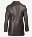 Winchester Distressed Brown Rust Car Coat Mens Shirt Collar Leather Jacket