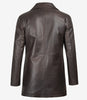 Winchester Distressed Brown Rust Car Coat Mens Shirt Collar Leather Jacket