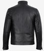 Mens Premium Black Cafe Racer Leather Jacket