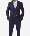 Navy Blue Double Breasted Suit Mens