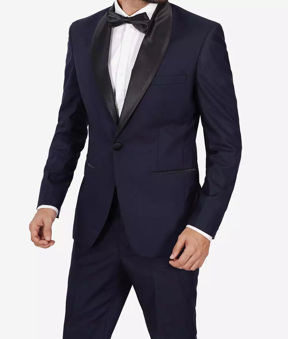 Mens Shawl Lapel Midnight Blue Tuxedo