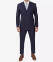 Navy Blue Double Breasted Suit Mens