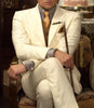 Three Piece Vintage Off White Suit Men