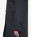 Womens Charcoal Grey Wool Overcoat