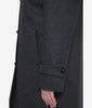 Womens Charcoal Grey Wool Overcoat