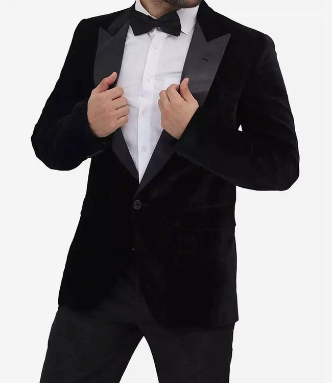 Black Peak Lapel Mens Tuxedo