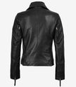 Ramsey Women's Asymmetrical Black Leather Biker Style Jacket