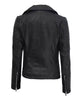 Womens Black Asymmetrical Biker Leather Jacket