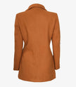 Womens Three Quarter Brown Wool Coat