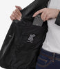 Womens Notch Lapel Black Leather Blazer Coat