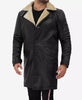 Mens Black Shearling Leather Winter Coat