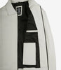 Mens Shirt Collar White Leather Jacket