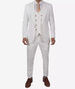 Vintage White Three Piece Suit Mens