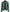 Womens Real Leather Green Biker Style Jacket - Quilted Shoulder