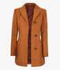 Womens Three Quarter Brown Wool Coat