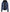 Womens Blue Bomber Leather Jacket With Hood