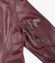 Women's Real Lambskin Leather Burgundy Biker Style Jacket