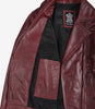 Women's Real Lambskin Leather Burgundy Biker Style Jacket