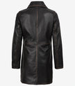 Women's Real Leather Distressed Brown 3/4 Length Coat