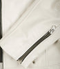 Women's Real Leather Off White Biker Style Leather Jacket