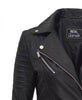 Womens Black Asymmetrical Biker Leather Jacket