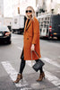 Brown Double Breasted Wool Coat Womens