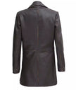 Womens Distressed Brown Leather Coat