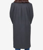Womens Charcoal Grey Wool Overcoat