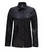 Womens Black Leather Car Coat