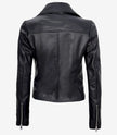 Women Black Asymmetrical Leather Jacket