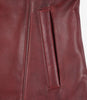 Womens Real Leather Maroon Coat