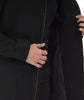 Mens Black Wool Coat with Hood
