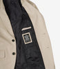 Mens Two Button Beige Leather Blazer