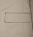 Mens Two Button Beige Leather Blazer