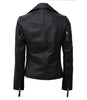 Asymmetrical Black Leather Biker Jacket Women