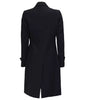 Womens Two Pockets Wool Coat Black
