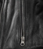Womens Black Asymmetrical Cropped Leather Jacket