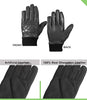 Mens Black Quilted Leather Gloves