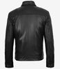 MINIMALIST: Men's Tony Black Leather Harrington Jacket