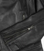 Womens Black Real Leather Moto Jacket